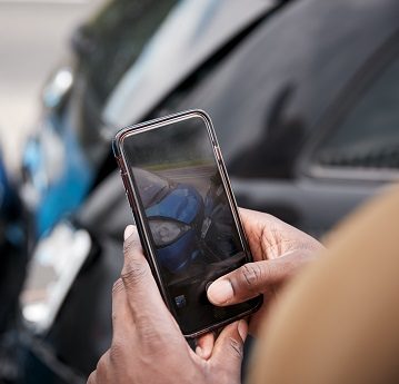 Motor Claim - taking pictures of accident scene