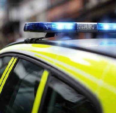 Police at accident scene